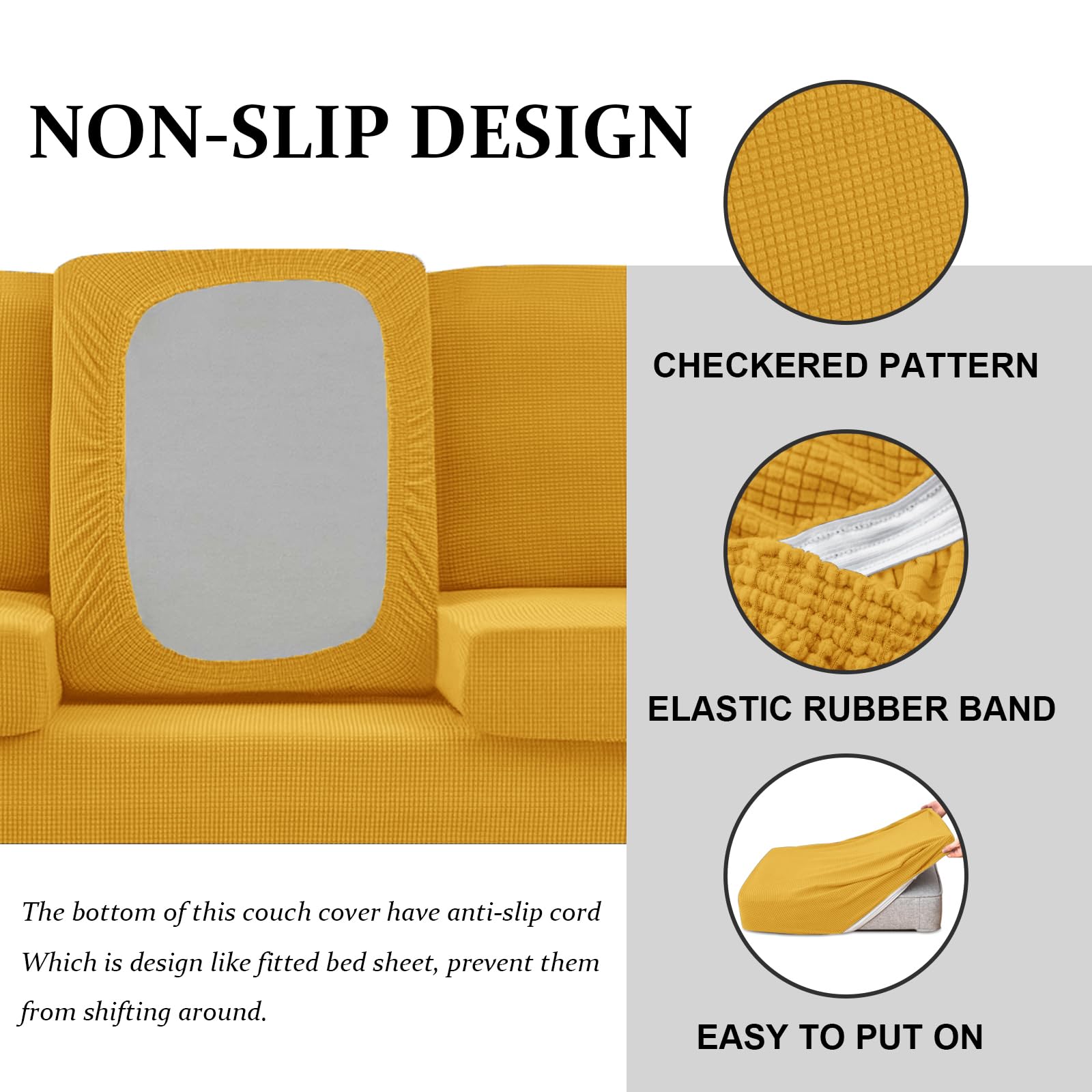 1-4 Sièges Housse De Coussin Siège Canapé Imperméable À L'Eau Protection Extensible