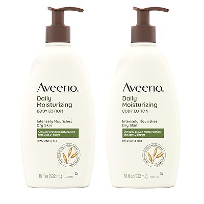 Aveeno Active Naturals Daily Moisturizing Lotion, 18-Ounce Pump (Pack of 2)