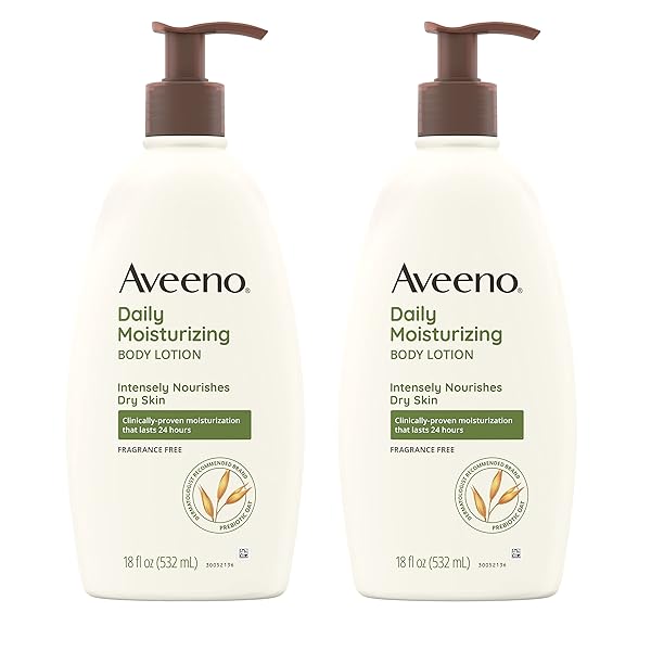Aveeno Active Naturals Daily Moisturizing Lotion, 18-Ounce Pump (Pack of 2)