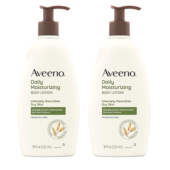 Aveeno Active Naturals Daily Moisturizing Lotion, 18-Ounce Pump (Pack of 2)