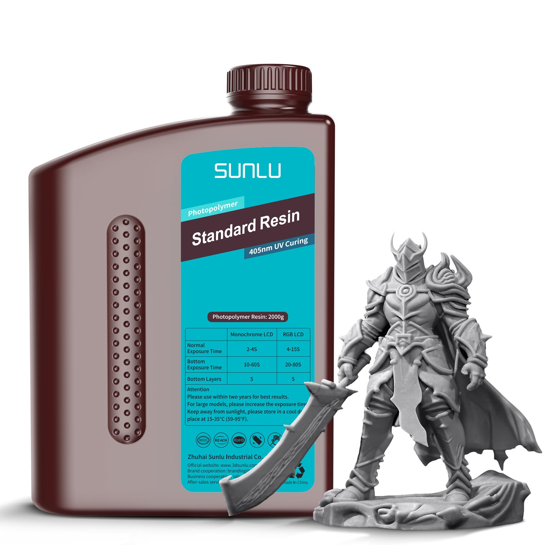 Amazon.com: SUNLU Upgraded 2KG Standard 3D Printer Resin, 405nm UV
