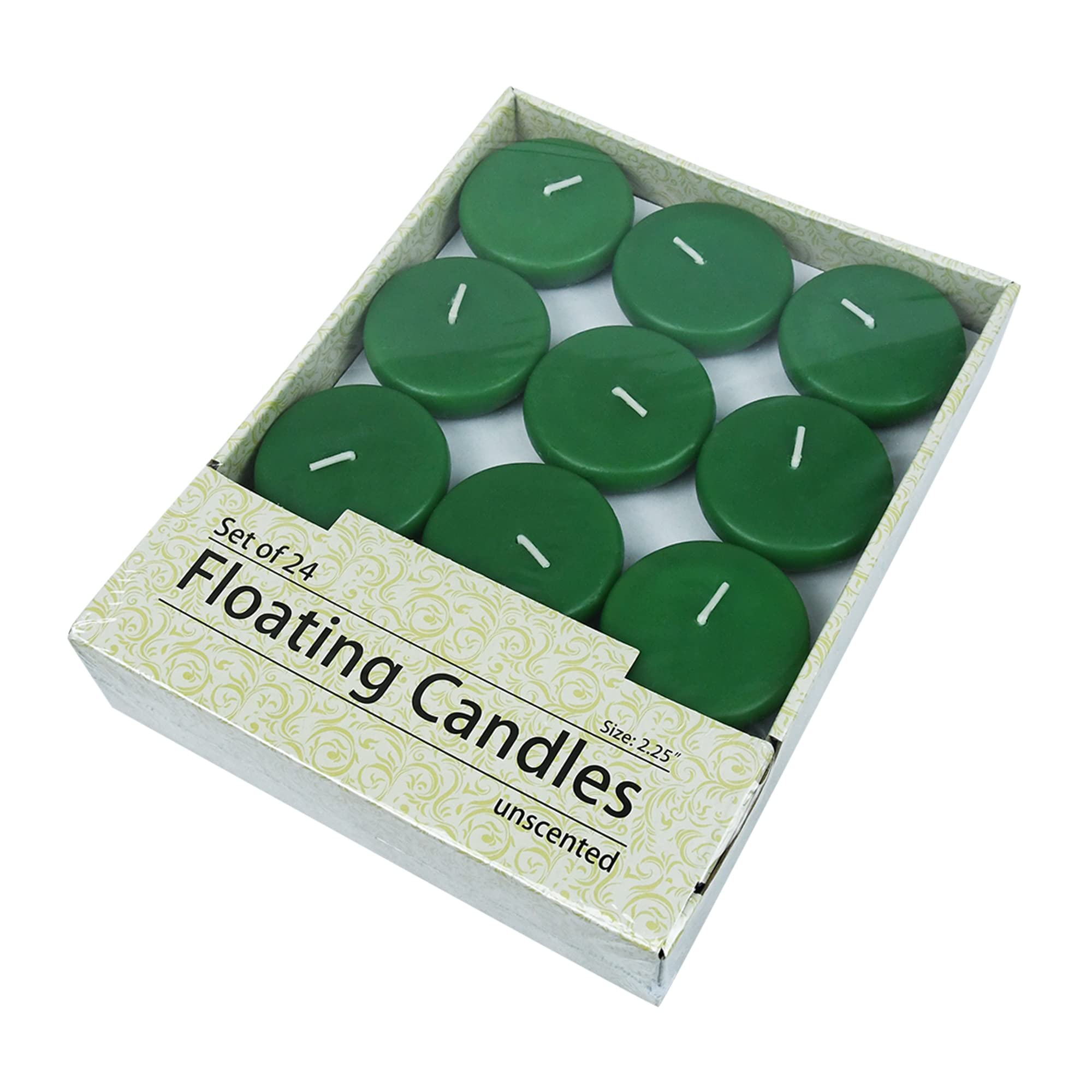 Zest vela 24 piezas Velas flotantes, 5,7, Hunter verde