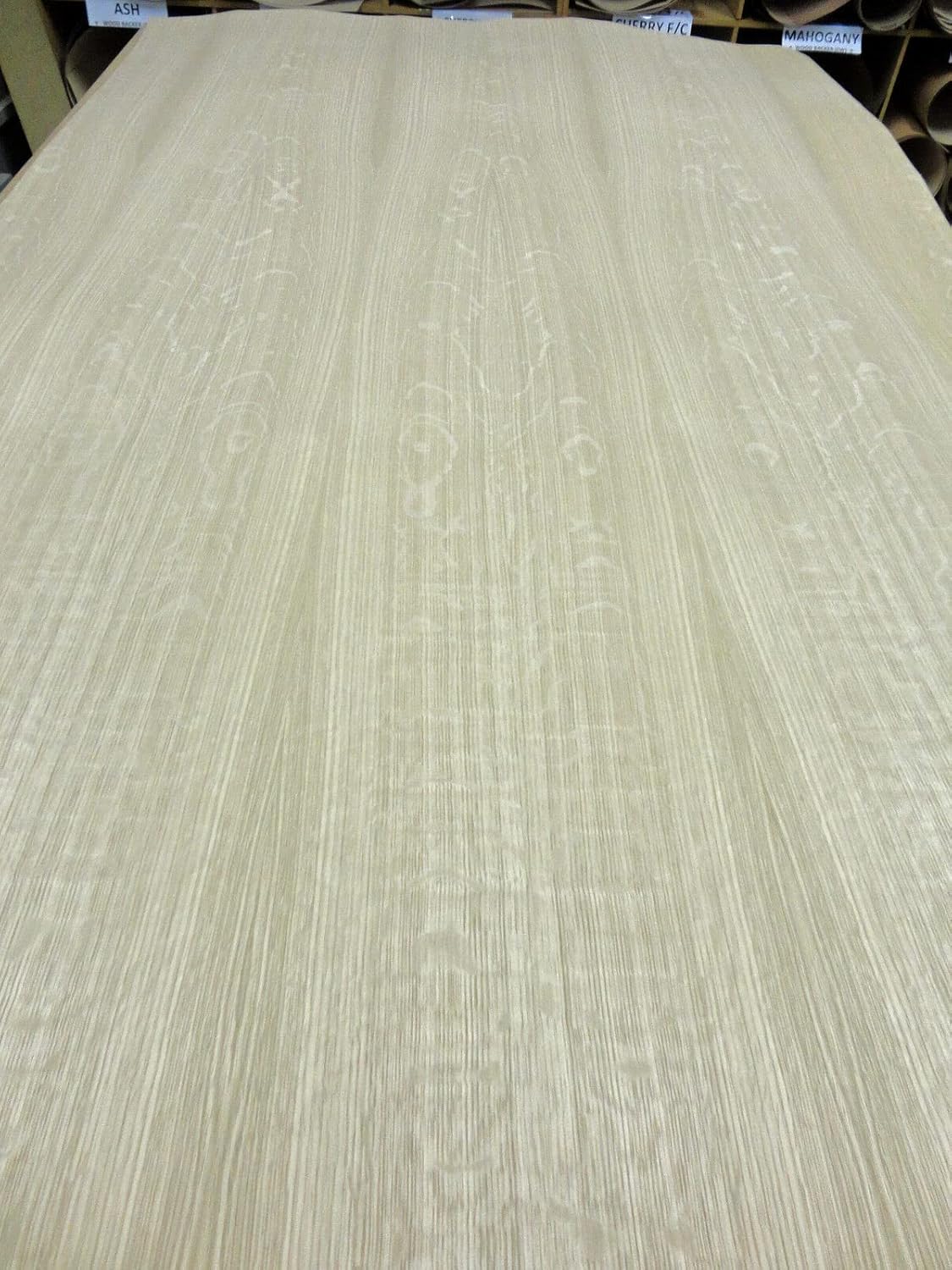 White Oak Flake Figured Tiger Wood Veneer 48" x 96" on Paper Backer AAA Grade