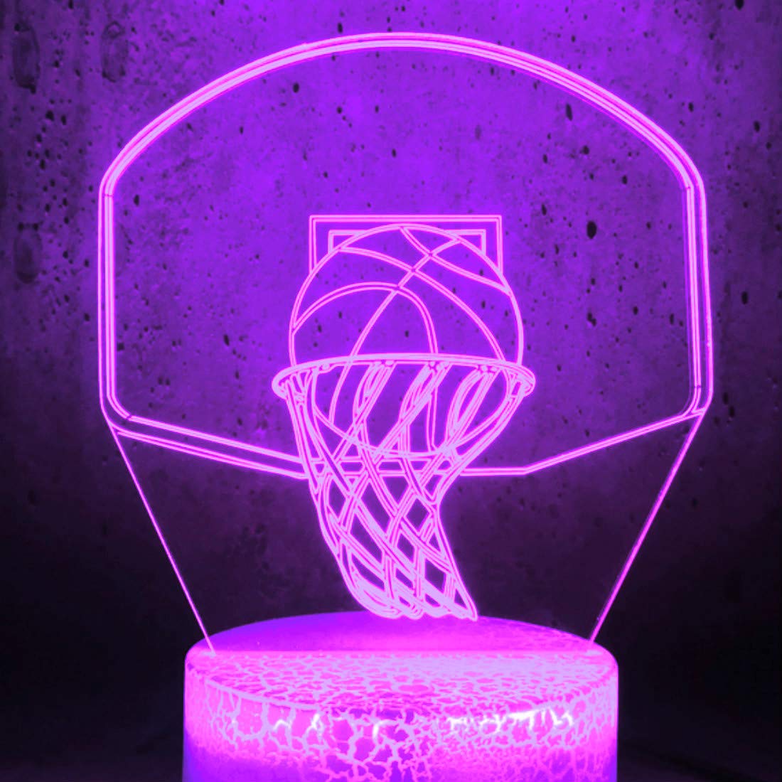 Lampada da basket 3D telecomando 16 colori luci notturne illusione acrilico LED tavolo comodino cameretta cameretta scrivania decorazione compleanno carino giocattolo per bambini e adulti