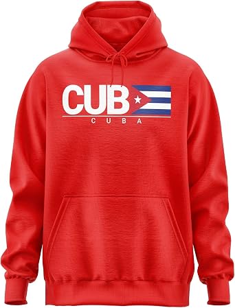 Printbox Originals Cuba Hoody for Men & Women, Cuban Flag Pride Vintage Cuba Pullover Hoodies, Team Cuba Hoods
