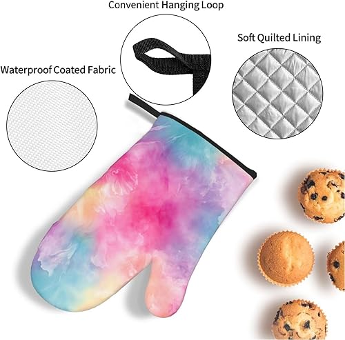 Miniatura 67 de Manoplas de horno y soportes para ollas, arte de mármol blanco y dorado, juego de 4 guantes de cocina resistentes al calor, antideslizantes