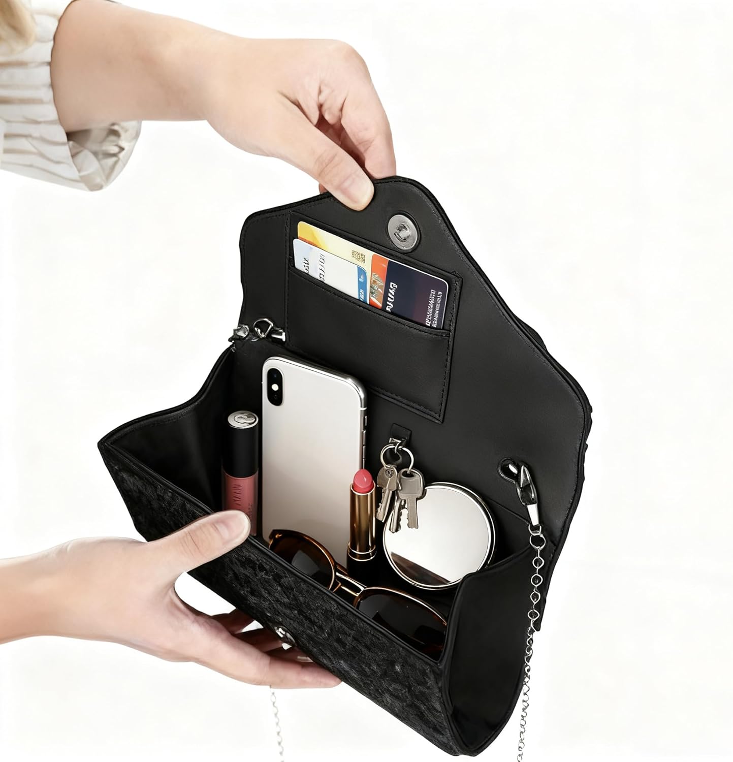 2026 Lace Satin Clutch Formal Purses for Women Elegant Evening Bags for Cocktail Prom Party Wedding - Image 6