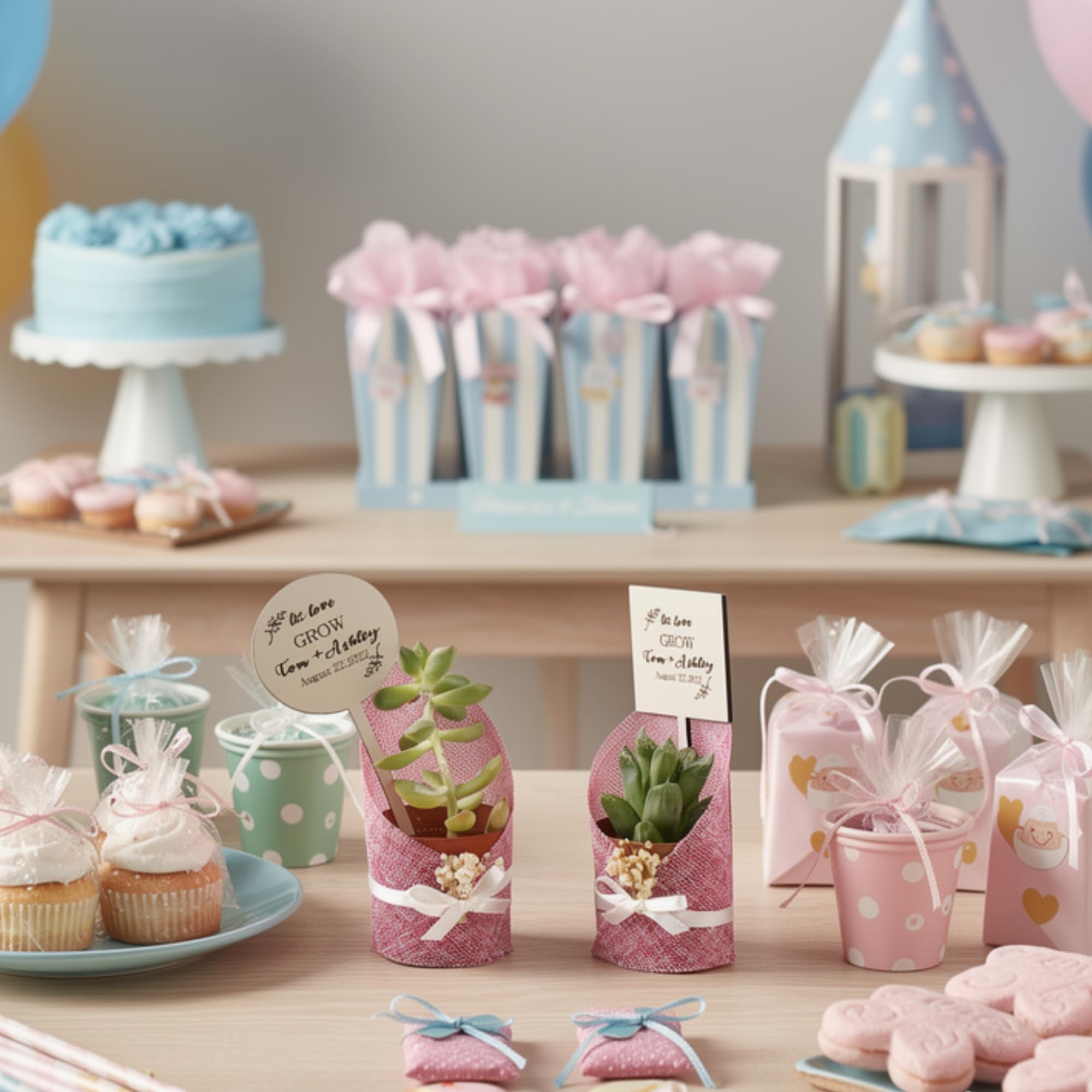 Cadeau invité Mariage, Succulente Jute Remerciement Idée Mariage personnalisé, Petit pour dire Merci Cadeau baptêmes (10, 20, 30, 50, 100, 150 Options Disponibles dan personnalisée)