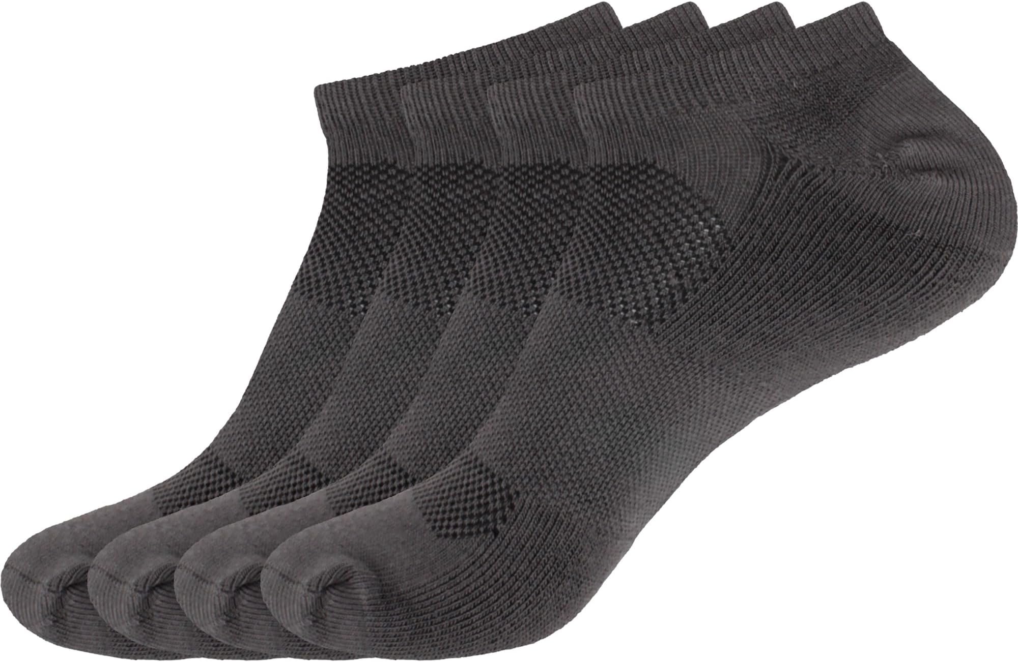Men and Women's Rayon from Bamboo Low Cut Ankle Socks for Sports, Work and Everyday Wear - 4 Pairs - Unisex Sizing