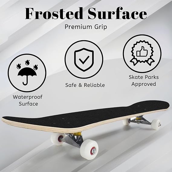 Complete Skateboard with Serene Stained Glass Desert Cactus Starry Night Landscape Beginner Skateboard 7-Layer Maple Wood Double Kick Concave Skateboards for Kids, Adults, Teens 31 x 8