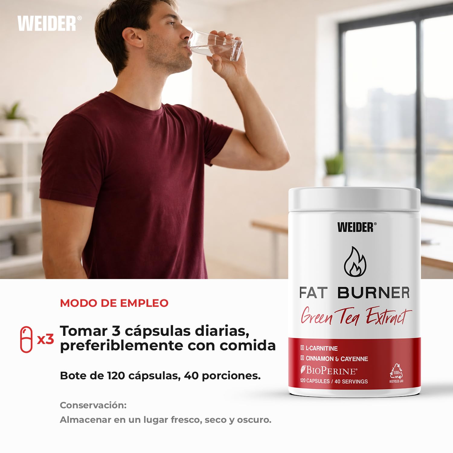 l-carnitina dosis capsulas L carnitina cpsulas con jengibre y t verde | Termognico | Nutrasien100