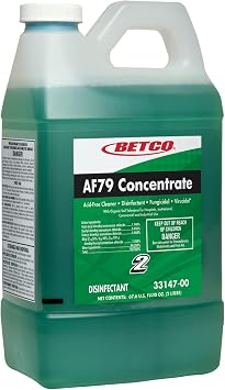 Betco AF79 Fastdraw Acid-Free Disinfectant Restroom Cleaner Concentrate Disinfectant, 67.6 Oz Bottle, Case Of 4