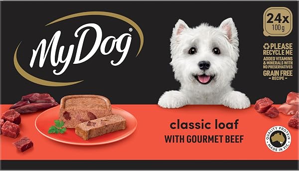 MY DOG Adult Wet Dog Food Classic Loaf with Gourmet Beef 24x100g