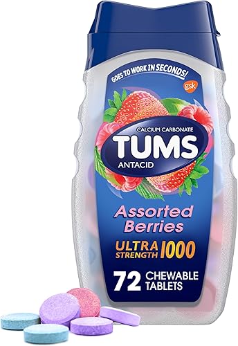 Miniatura 14 de TUMS Tabletas antiácidas ultra fuertes para aliviar la acidez estomacal masticable y alivio de la indigestión ácida, frutas surtidas, 72 unidades