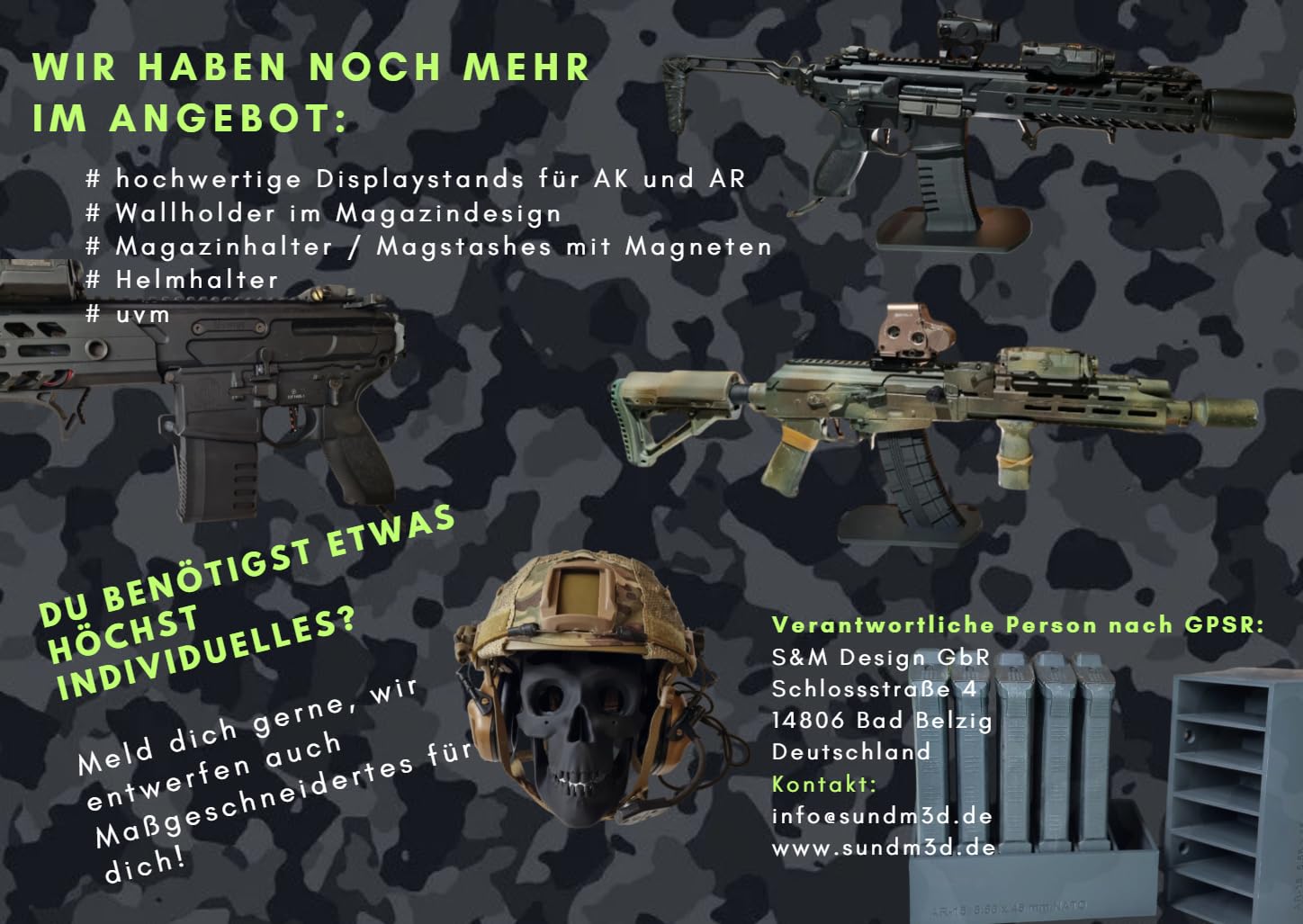 Generisch TacBase Waffenständer AR 15, SCAR, HK416, SIG MCX (Airsoft + Realsteel) – Hochwertiges Waffendisplay mit täuschend echtem Magazin, funktionierendem Magcatch und stabiler Standplatte