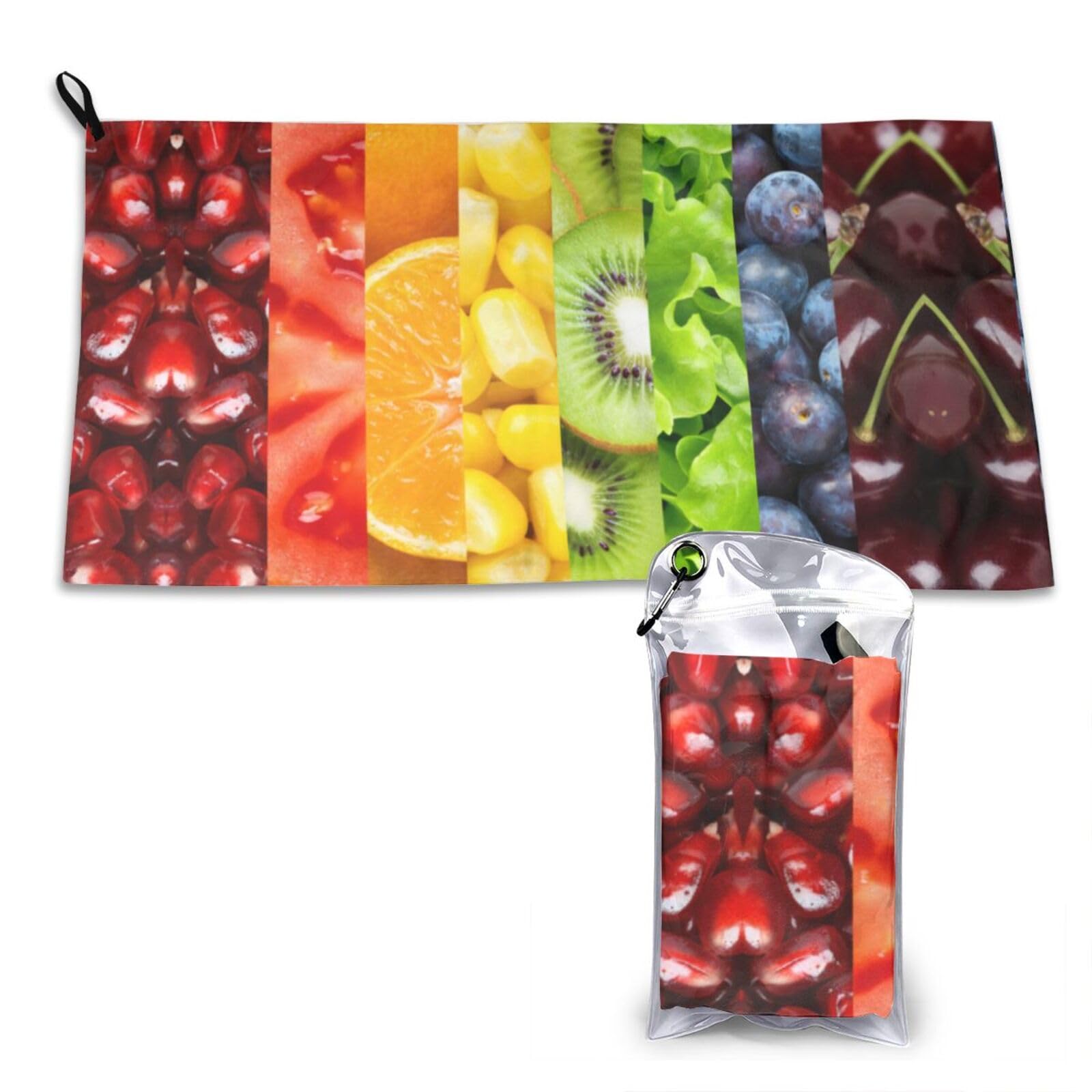 WXWJSHMGC Fruits Print Cooling Towel, Gym Towel,Cooling Towels For Neck, Soft Breathable Travel Cool Towel,Sports Towels For Gym,Camping