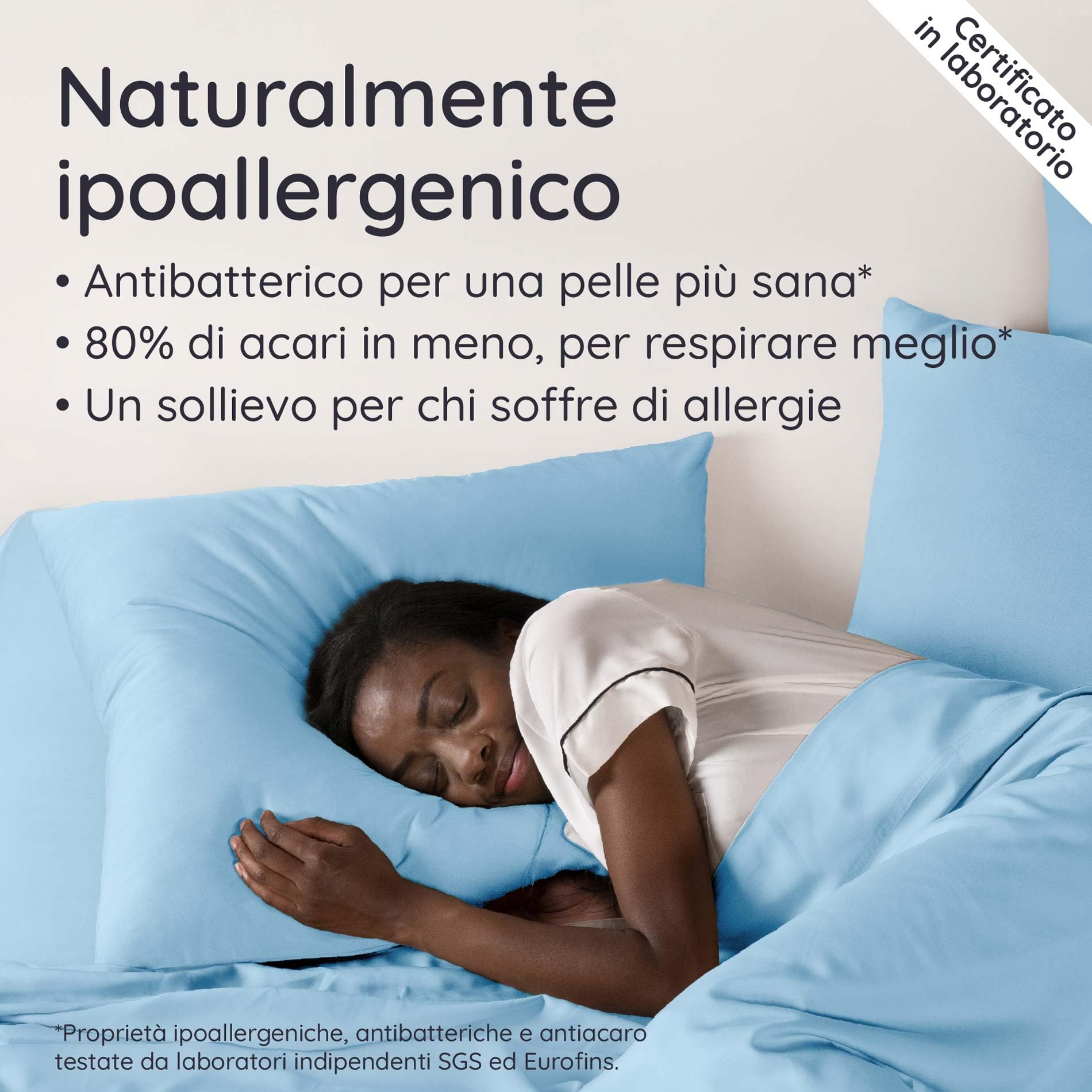 Federa per cuscino in bambù 90 cm - Impermeabile e traspirante