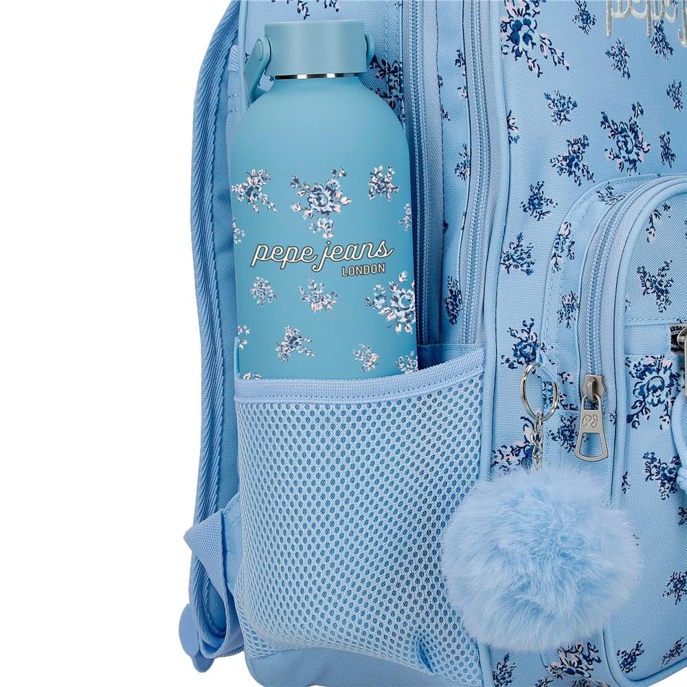 Pepe Jeans Olivia Mochila Adaptable a Carro Bleu Claro 30x40x12 cm Polyester 14,4L par Joumma Bags