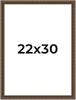 Vista 45 de Marco de fotos completo de madera dorada envejecida de 16 x 20 pulgadas con plexiglás acrílico UV, parte trasera de tablero de espuma y accesorios