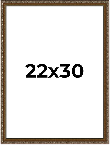 Miniatura 45 de Marco de fotos completo de madera dorada envejecida de 16 x 20 pulgadas con plexiglás acrílico UV, parte trasera de tablero de espuma y accesorios