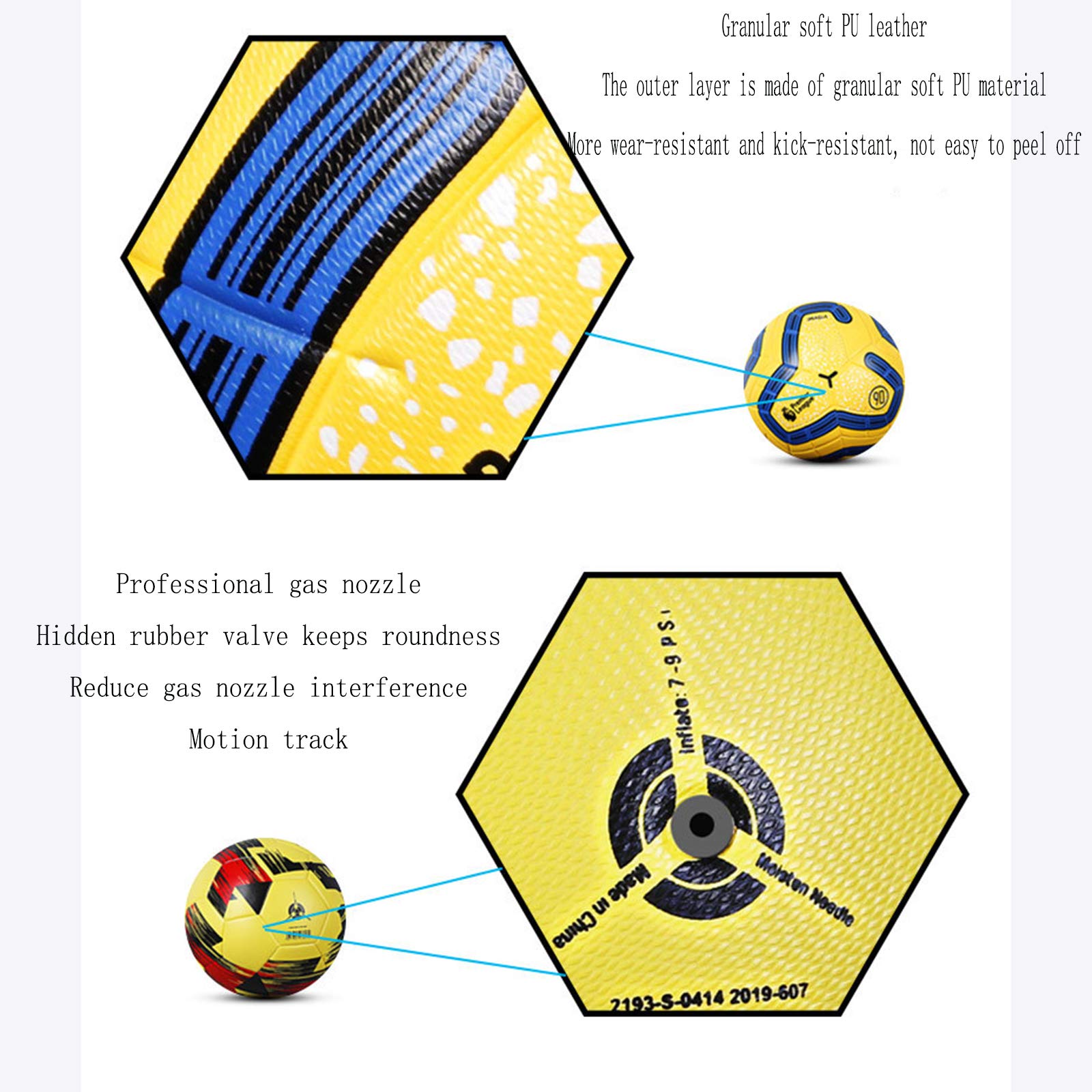 Palloni da Calcio da Allenamento-No. Pallone da Allenamento 5 e n. 4 per la Squadra professionistica di Futsal di Calcio Giovanile Adulto,No-7,4