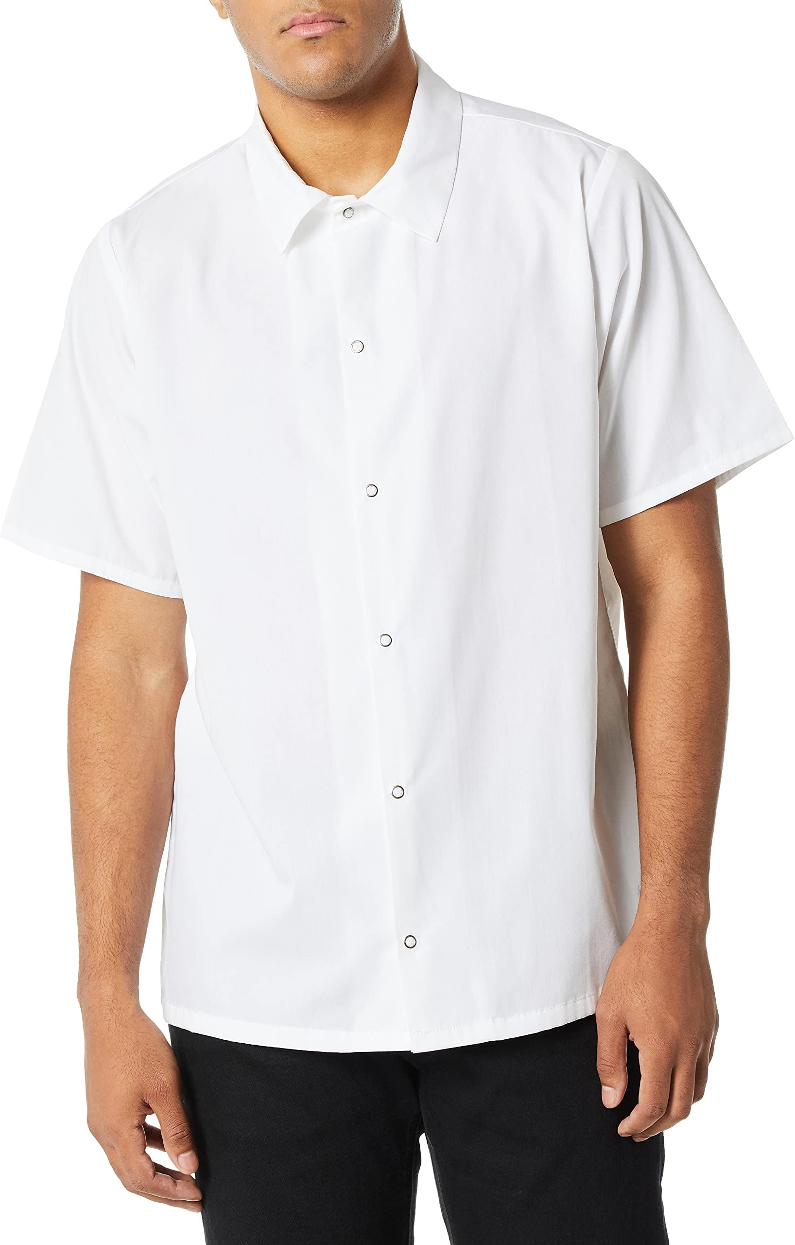 Uncommon ThreadsUnisex No Pocket Restaurant Utility Shirt with Snap Closure