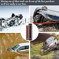 Vista 3 de Herramienta para romper ventanas automotriz, cortador de cinturón de seguridad y rompedor de vidrio de automóvil 2 en 1, herramienta de escape