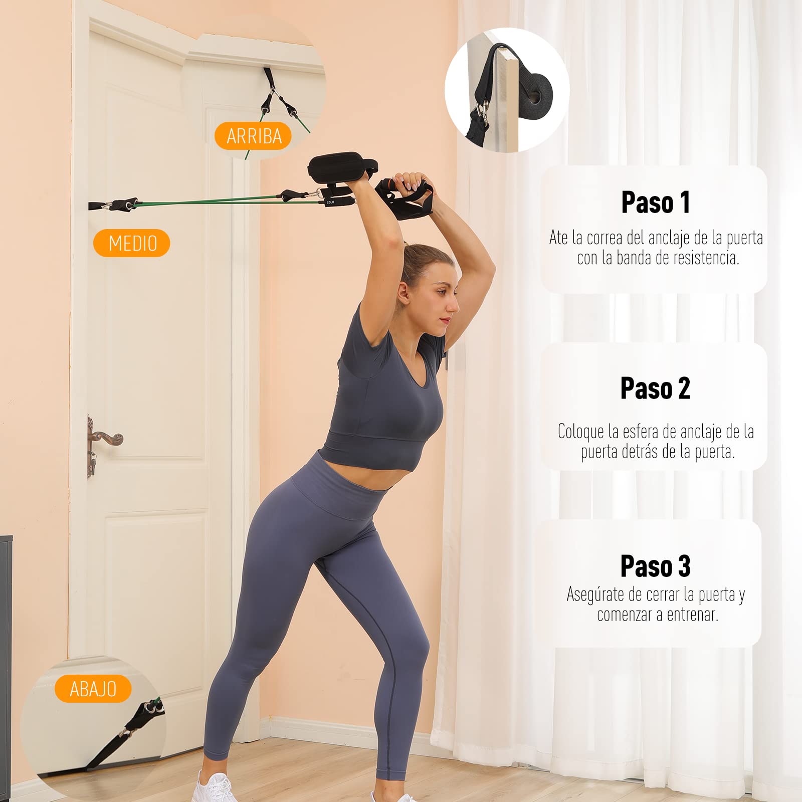 Barra de Pilates, Hommie Barra de Resistencia Ajustables y Removibles con 6 Bandas Resistencia 20/30/40lbs y Vídeo Instructivo, Barra Pilates para Fitness en Casa para Hombre y Mujer