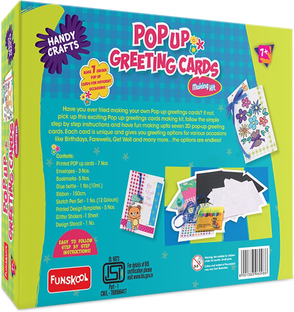 Funskool Handy Crafts Pop Up Greeting Cards, Multi Color