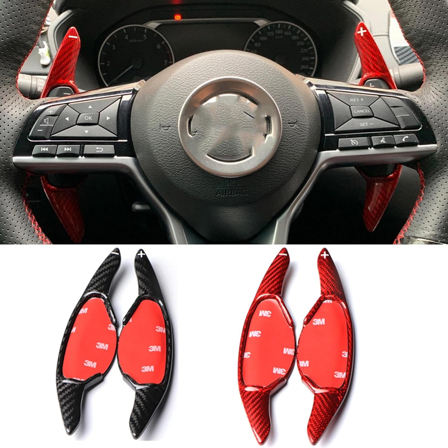 QUNINE Para Nissan Skyline GT Qashqai Juke Altima SR SL Rogue Nismo 2021, paletas de volante Extend DSG Paletas de cambio