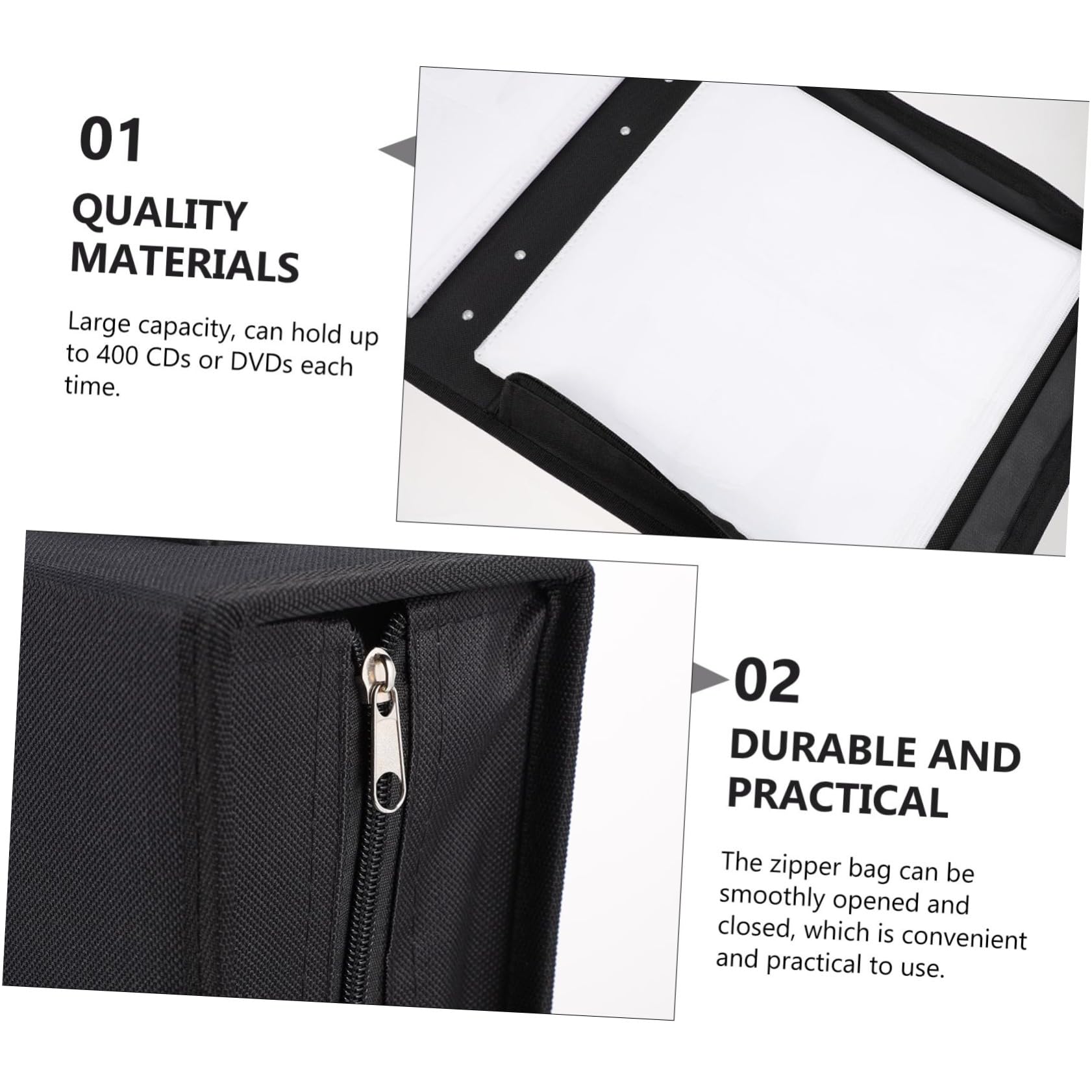 Custodia Porta Cd e Dvd Oxford, Organizzatore Porta Cd Maniglia Per Trasporto, Capacità 240 Pezzi, Protezione Da Graffi e Polvere Per Collezionisti e Amanti Di Musica, Cinema e Videogiochi