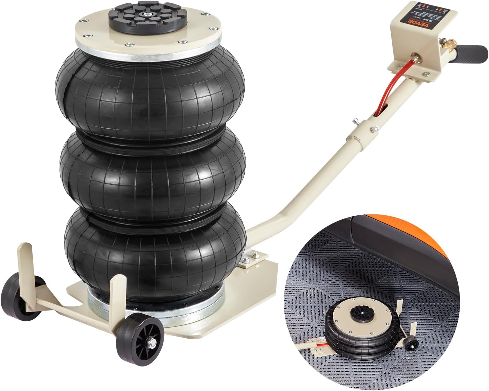 VEVOR Air Jack, 3T / 6600 lbs Triple Bag Air Jack, Airbag