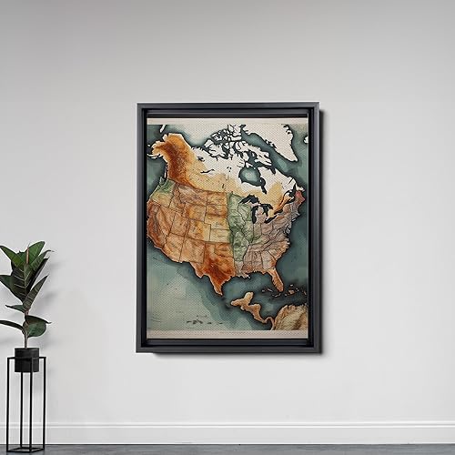 Miniatura 7 de USA Wooden Map, Usa map wall art, Wall Decor, Home Decor, Houswarming Gift, United States Map, Birthday gift, home decor, Canvas Wall Art, dial,