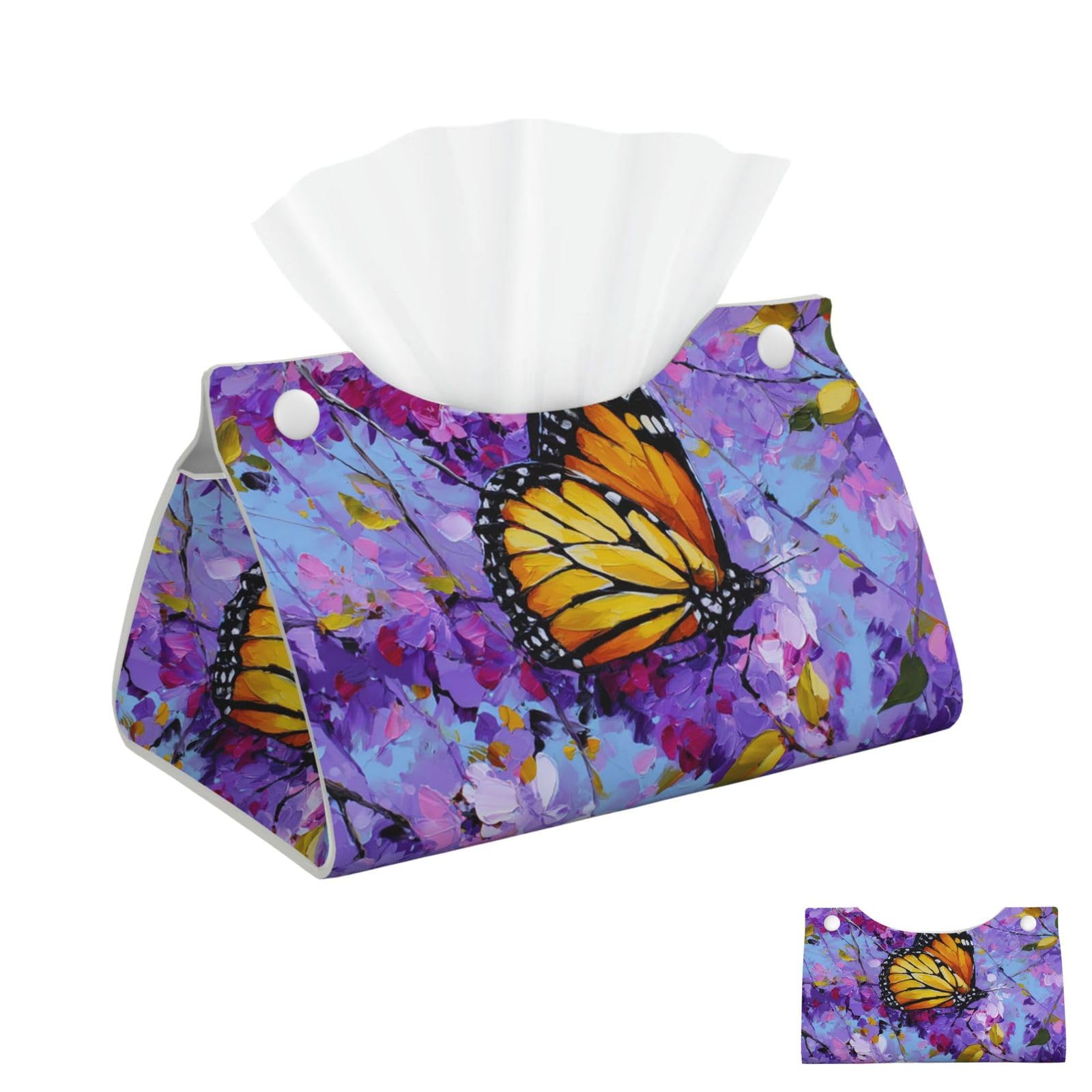 Spring Butterfly Tissue Box Cover Square Cube Boxes
