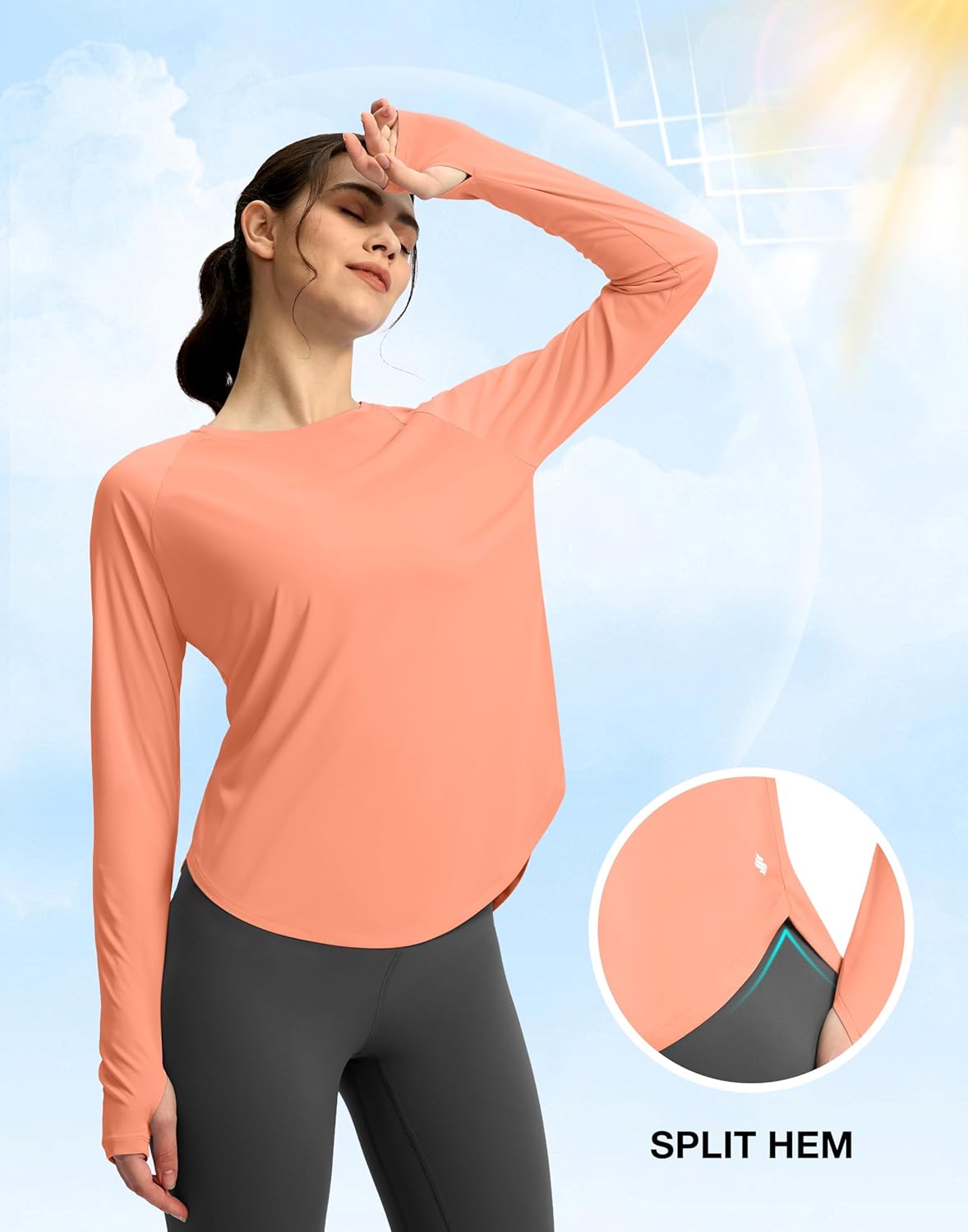 Soothfeel Women's UPF 50+ UV Protection Lightweight Quick Dry Long Sleeve Workout Shirt - Image 4