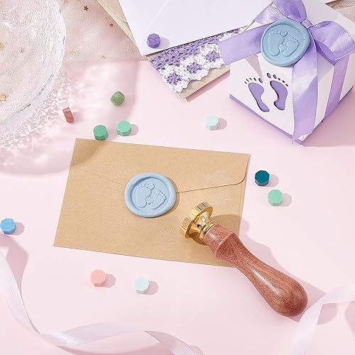 Miniatura 8 de PH PandaHall Sello de cera para pies, sello retro vintage para adornar sobres, invitación de fiesta, paquetes de vino, embalaje de regalo, tarjetas