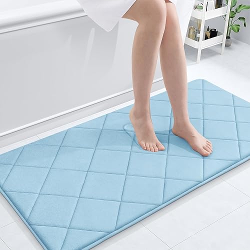 Miniatura 26 de OLANLY Tapete de baño de espuma viscoelástica de 24 x 16 pulgadas, ultra suave y absorbente, lavable a máquina, cómodo tapete de baño para suelo de