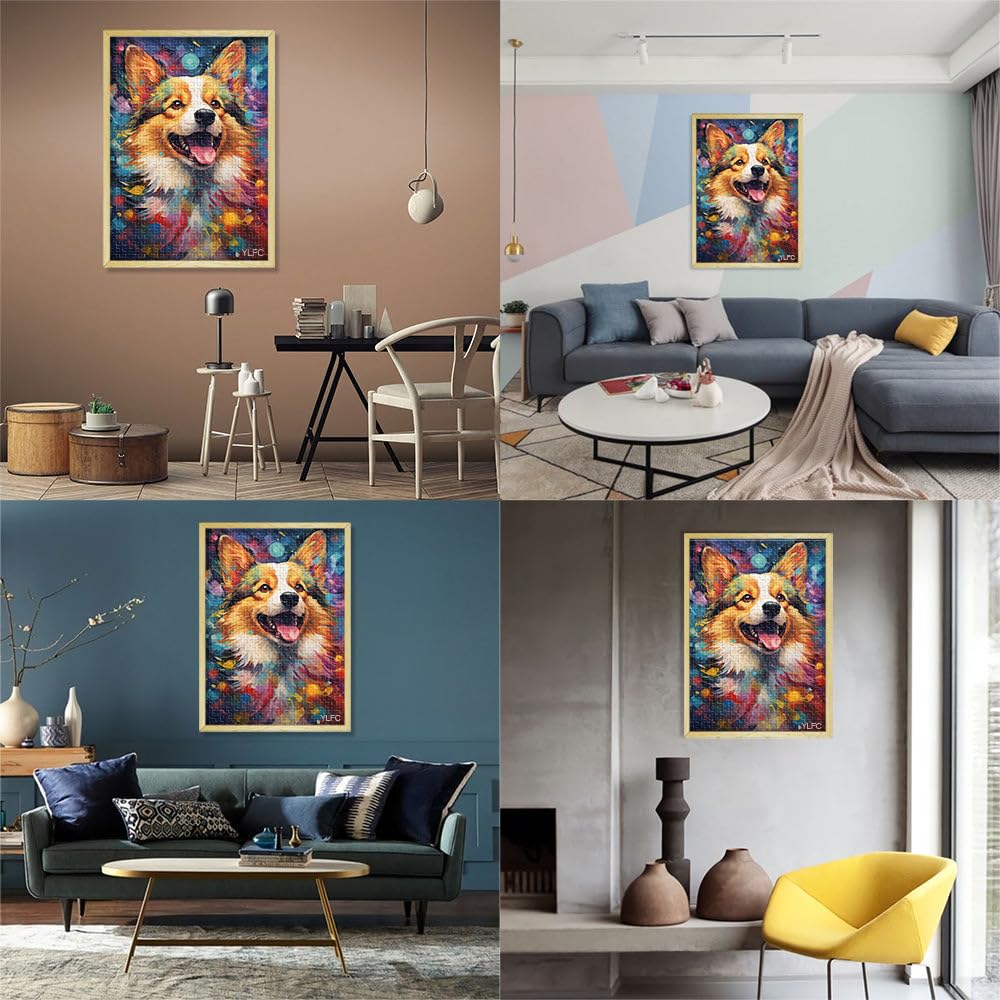 Puzzles 2000 pièces pour Adultes Le Puzzle éducatif Chien Corgi est idéal comme Cadeau pour Toute la Famille 27,56 Pouces x 39,37 Pouces pour Les Adolescents de 14 Ans et Plus
