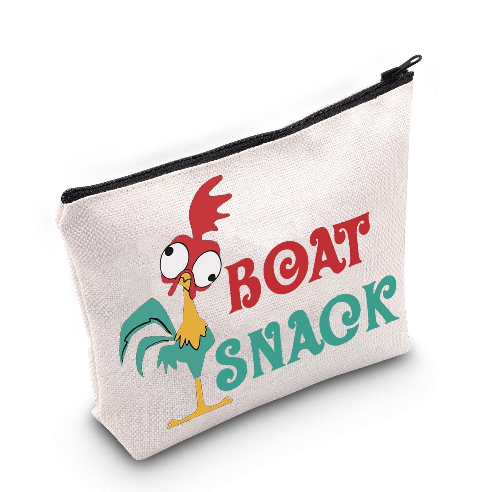 WZMPA Chicken Hei Hei Cosmetic Makeup Bag Rooster Gift Boat Snack Zipper Pouch Canvas Bag Merchandise