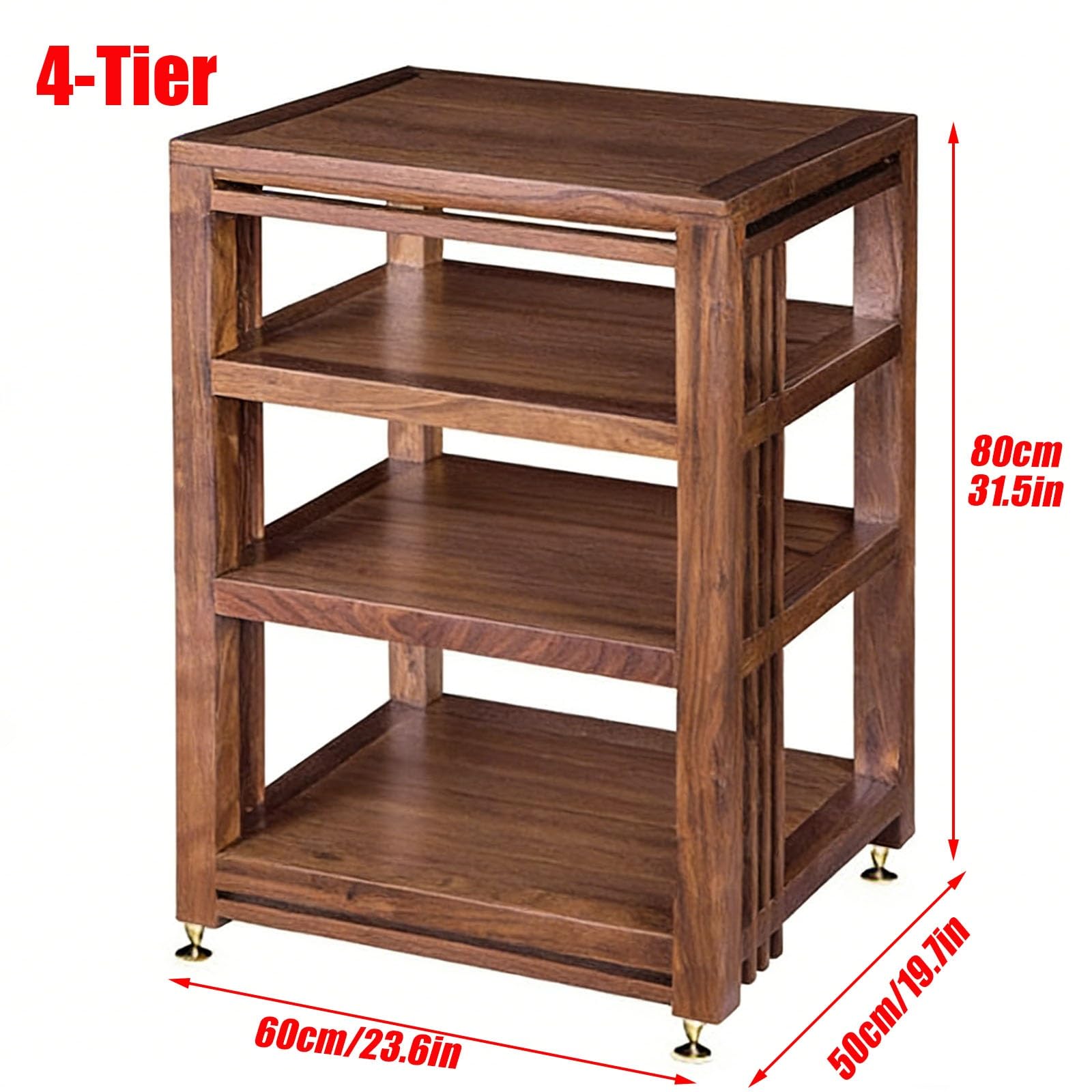 Armoire de Rangement multimédia à Plusieurs Niveaux avec Pieds amortisseurs et Conception Ouverte pour l'organisation du matériel Audio-vidéo