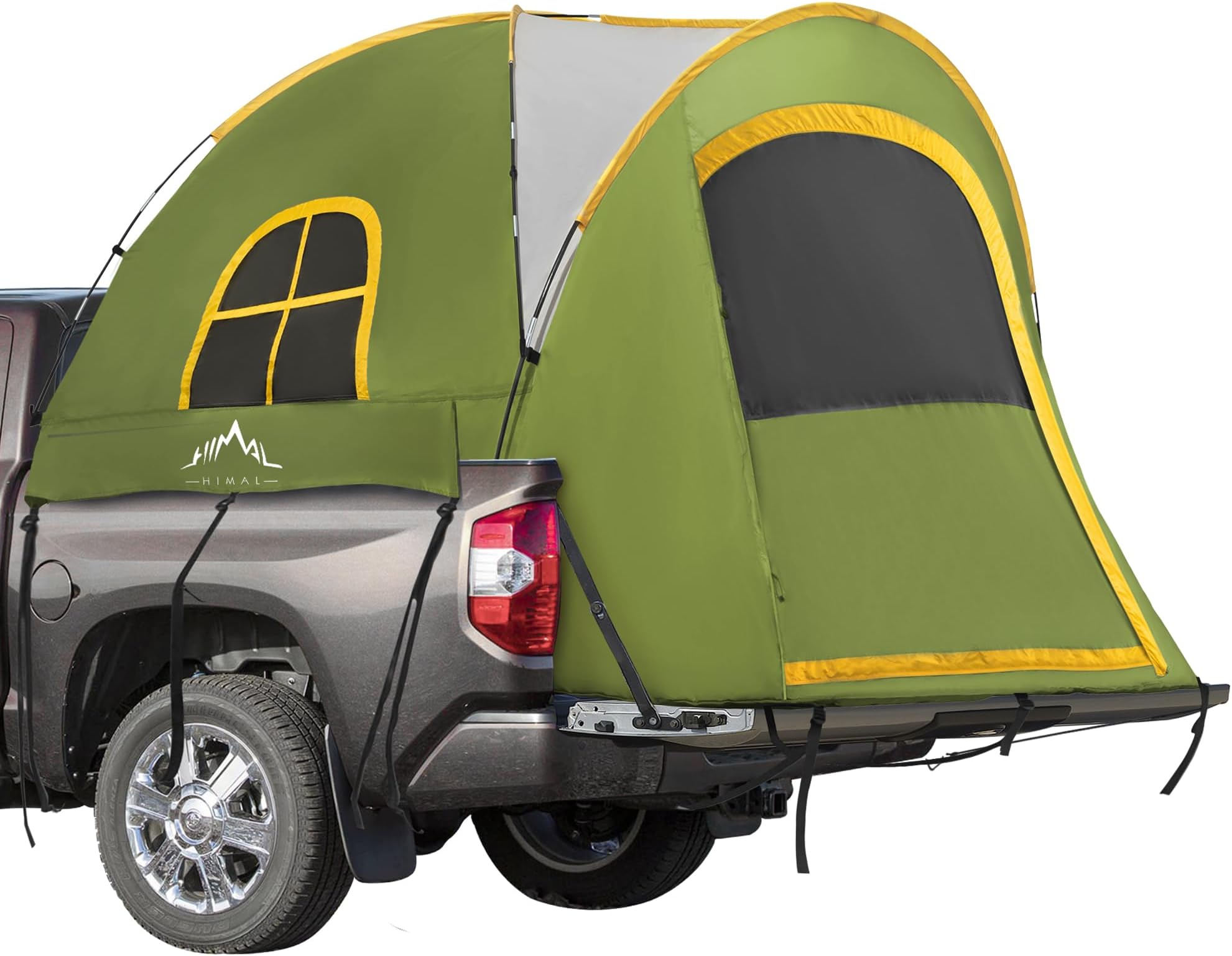 GoHimal Pickup Truck Tent, Waterproof PU2000mm Double Layer for 5.5-6.5 FT Truck Bed, Portable Truck Bed Tent for Camping