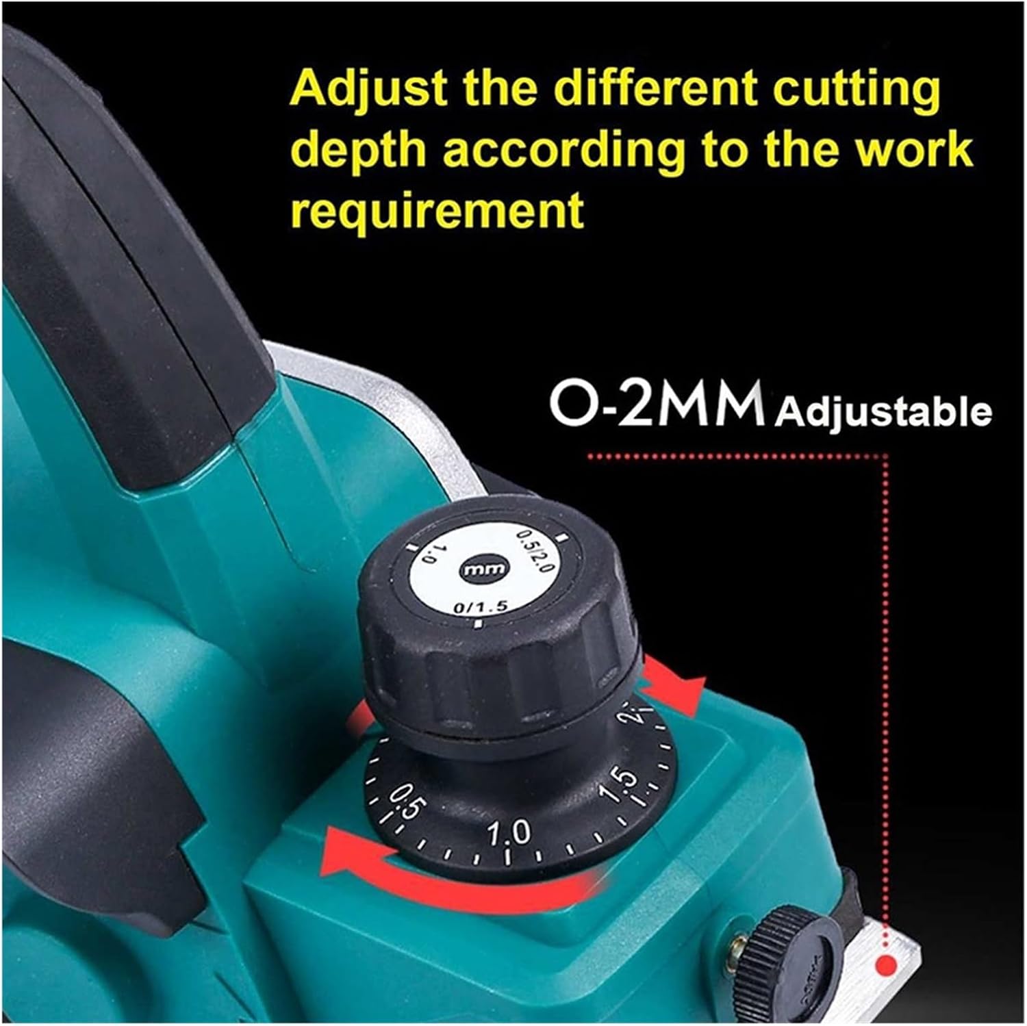 Cordless Electric Planer Woodworking Portable Planer Power Wood Cutting Tool With Wrench 15000rpm