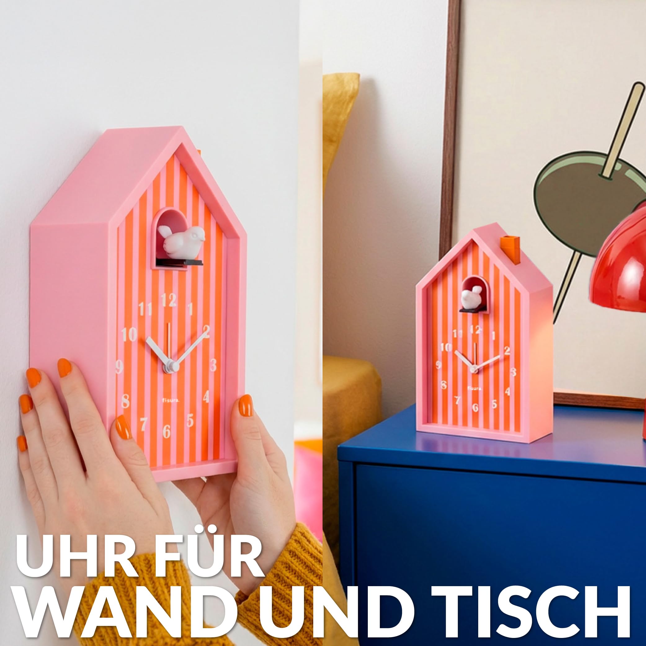 FISURA – Kuckuckswecker Häuschen (Orange)
