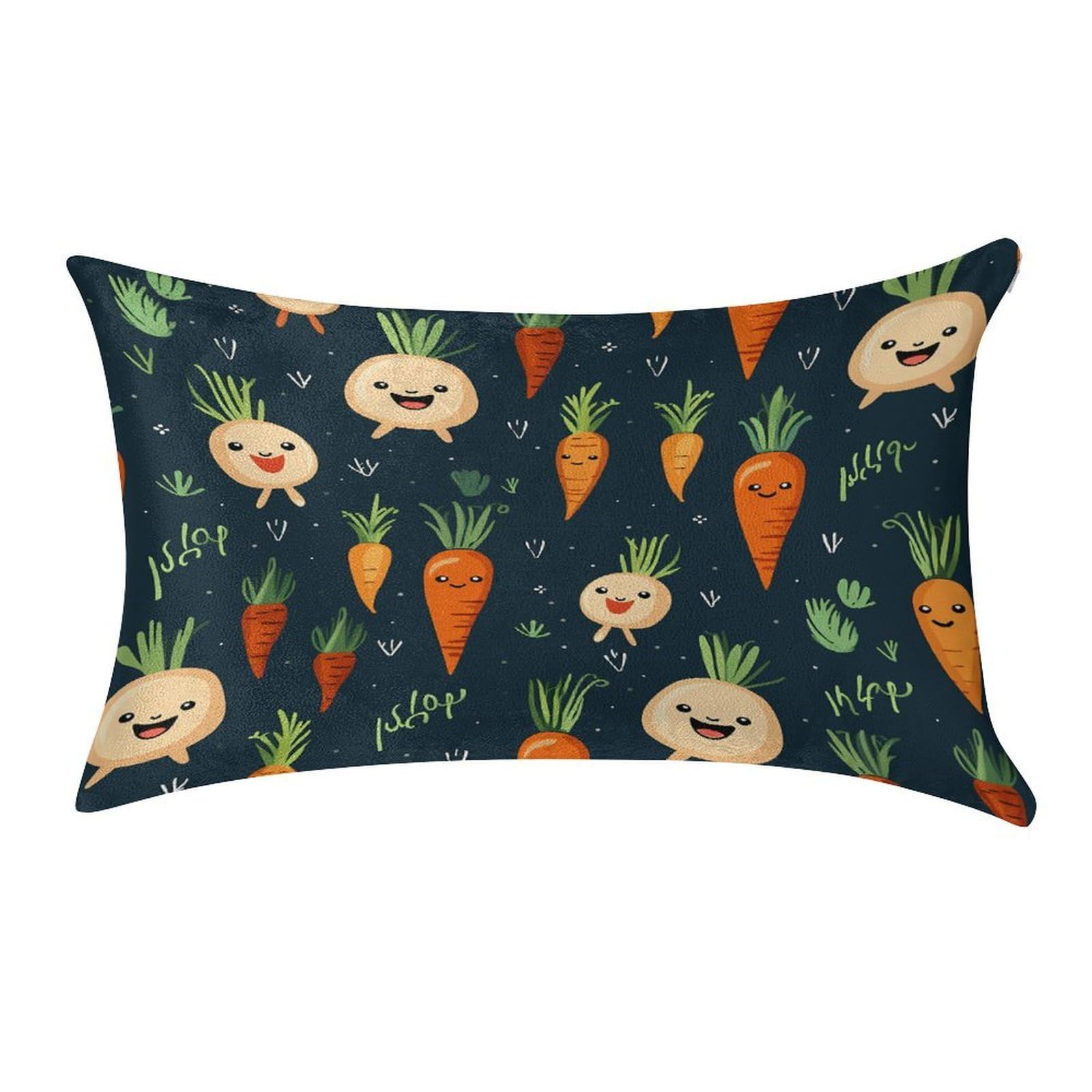 Btcowzrv Style Happy Carrot Pillow Cover Pillow Case Pillowcase