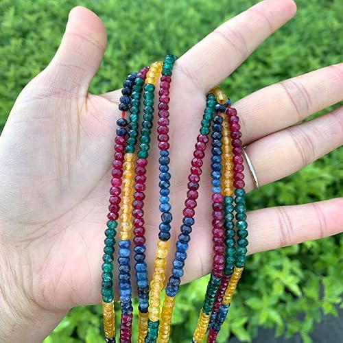 Miniatura 3 de Adabele GH1R-1 - 5 hebras de piedras preciosas curativas de cuarzo natural turmalina natural de 0.157 pulgadas (565-600 piezas en total) para