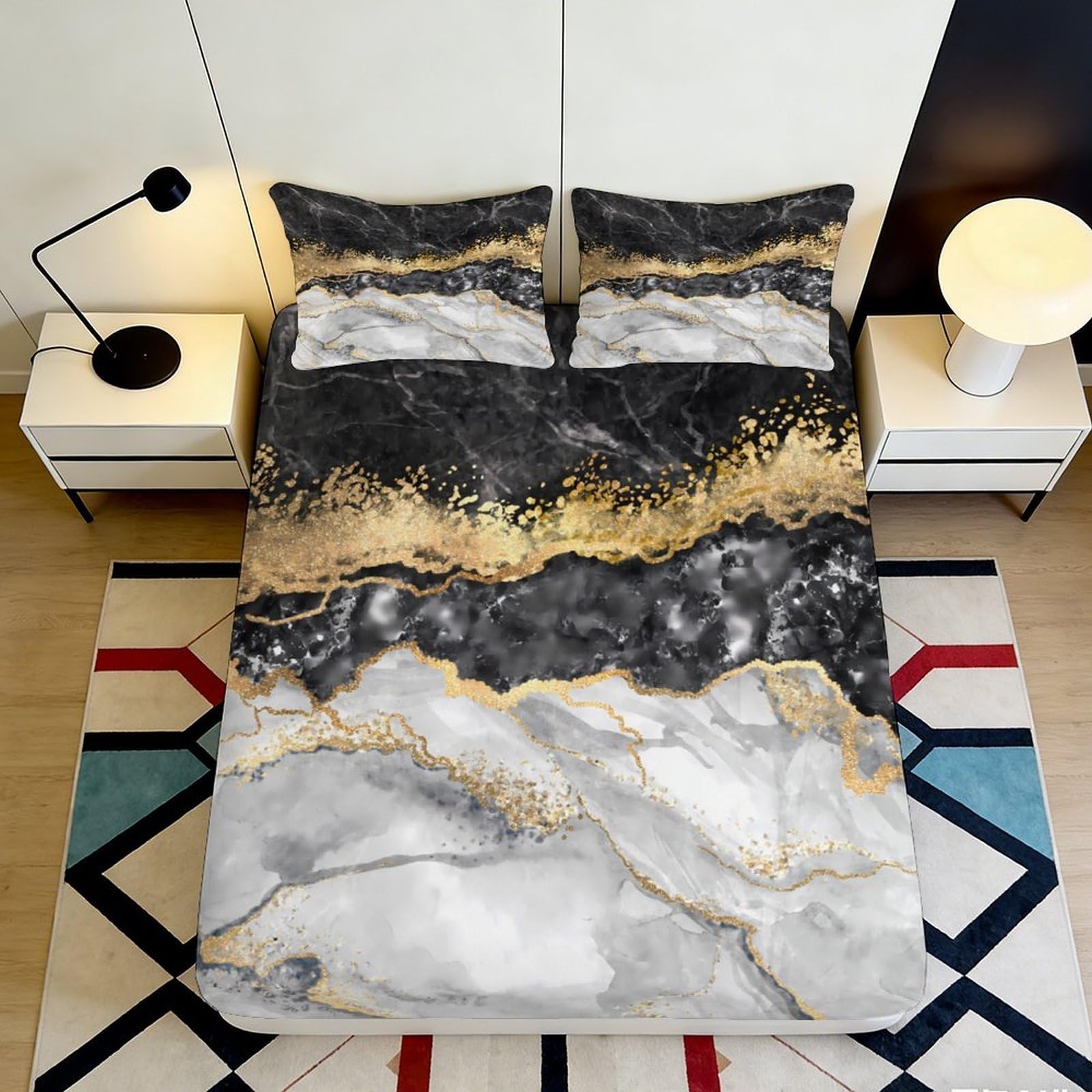 3D Printed Forest Fox Fitted Sheet Microfiber Non-Slip Deep Pocket Wildlife Mattress Fitted Cover for Bedroom 120x200x25cm