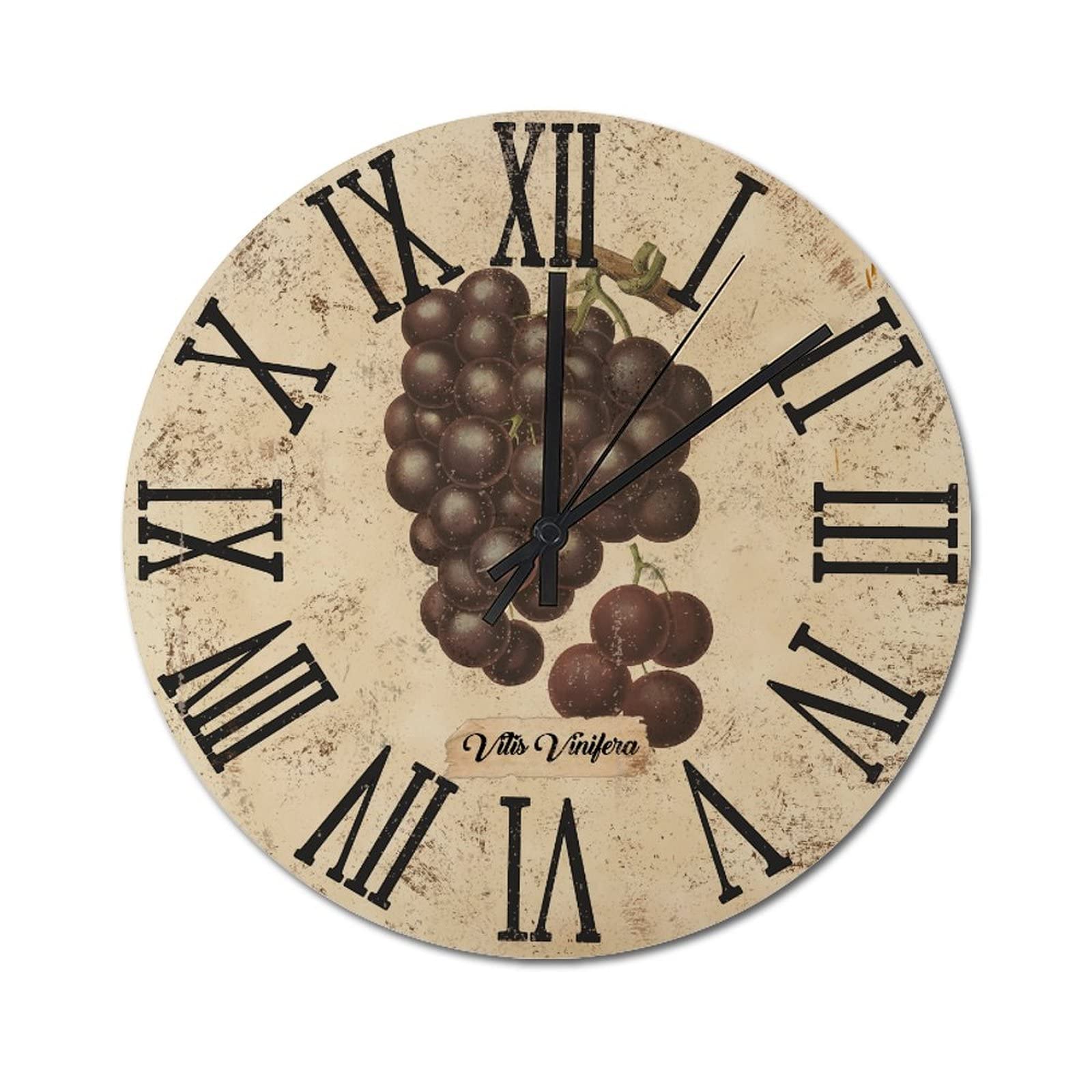 Horloge murale en bois pour maison de campagne et décoration de chambre à coucher