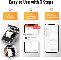 Vista 4 de NIIMBOT Label Maker Machine, B3S Thermal Label Maker, Upgrade 3Inch Thermal Label Printer, Portable Label Maker with 1Pack 70x40mm Label, Bluetooth