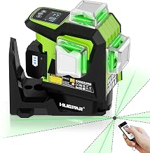 Huepar 1/13" Self Leveling 360° Laser Level with Fine Adjustment Motorized Rotary Base, Fixed Point Alignment, Remote Control, Angle Display, High Accuracy