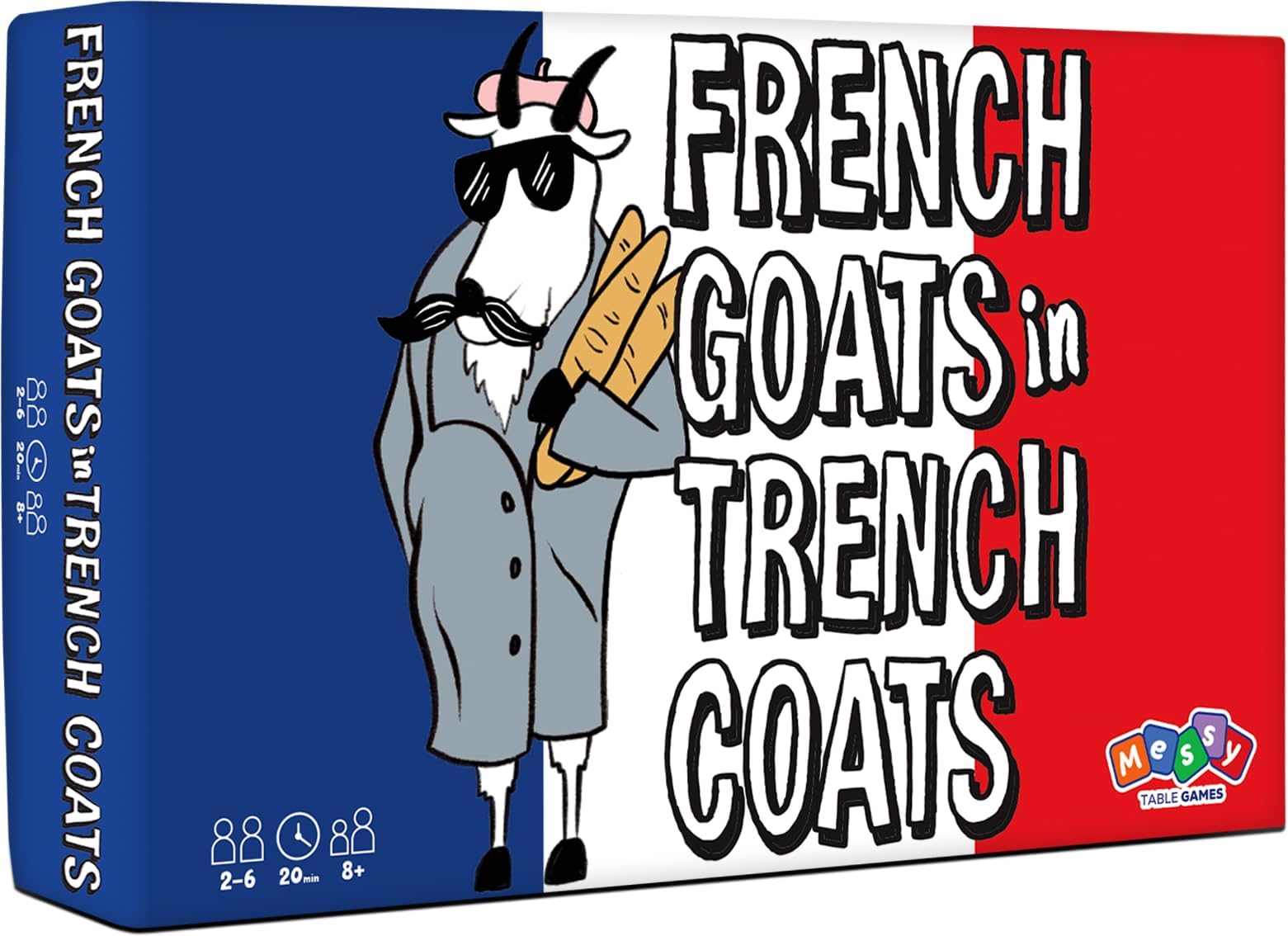- Messy Table Games French Goats in Trench Coats Card Game | Great for Game Night | Bidding and Bluffing | Perfect for Kids and Adults | Ages 8 and up